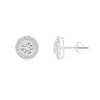 Angara Solitaire Bezel-set Round Diamond Halo Stud Earrings In White Gold/h
