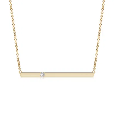 Angara Solitaire Diamond Bar Pendant Necklace In Gold