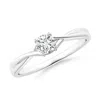 Angara Solitaire Diamond Criss-cross Engagement Ring