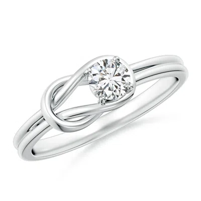 Angara Solitaire Diamond Infinity Knot Ring In Metallic