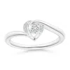 Angara Solitaire Diamond Swirl Heart Ring