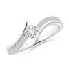 Angara Solitaire Diamond Twin Shank Bypass Engagement Ring In White Gold/h