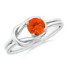 Angara Solitaire Fire Opal Infinity Knot Ring