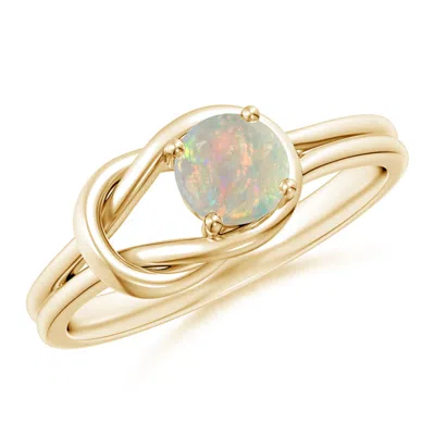 Angara Solitaire Opal Infinity Knot Ring In Gold