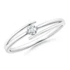 Angara Solitaire Round Diamond Bypass Promise Ring