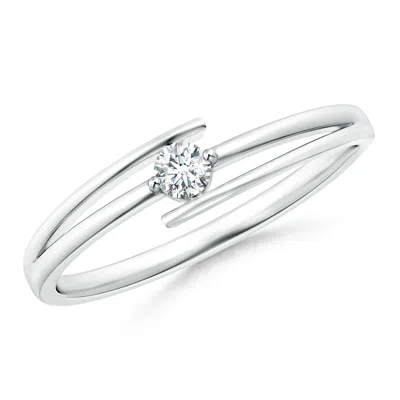 Angara Solitaire Round Diamond Bypass Promise Ring