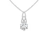 Angara Solitaire Round Diamond Celtic Knot Pendant In White Gold/g