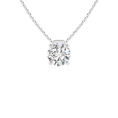Angara Solitaire Round Diamond Floating Pendant In Metallic