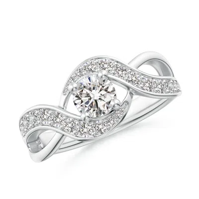 Angara Solitaire Round Diamond Infinity Promise Ring In Metallic