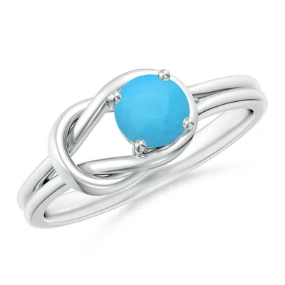 Angara Solitaire Turquoise Infinity Knot Ring In Metallic