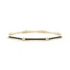 Angara Studded Indochine Bamboo Enhanced Black Diamond Bangle In Yellow Gold/black