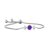 Angara Sweet Treats Round Amethyst Candy Bracelet In White Gold/dark Purple