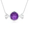 Angara Sweet Treats Round Amethyst Candy Pendant In White Gold/medium Dark Purple