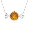 Angara Sweet Treats Round Citrine Candy Pendant In White Gold/golden