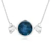 Angara Sweet Treats Round London Blue Topaz Candy Pendant In White Gold/deep Greenish Blue