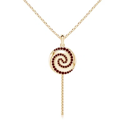 Angara Sweet Treats Ruby Lollipop Pendant In Gold