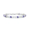 Angara Tanzanite And Diamond Infinity Link Bracelet In White Gold/rich Violet Blue