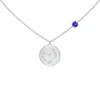 Angara Tanzanite Capricorn Constellation Medallion Pendant In White Gold/deep Rich Violet Blue