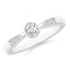 Angara Tapered Round Diamond Solitaire Promise Ring In Platinum/g