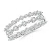 Angara Three Row Alternating Diamond Anniversary Ring In White Gold/h