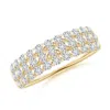 Angara Three Row Bar-set Diamond Anniversary Ring In Yellow Gold/h