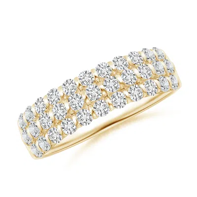 Angara Three Row Bar-set Diamond Anniversary Ring In Gold