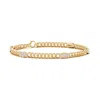 Angara Three Stone Diamond Station Stackable Bracelet In Yellow Gold/h