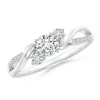 Angara Three Stone Diamond Twisted Vine Ring In White Gold/h