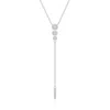Angara Three Stone Graduated Bezel-set Diamond Lariat Necklace In White Gold/h