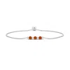 Angara Three Stone Round Citrine Bracelet With Diamonds In White Gold/deep Golden