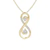 Angara Together Forever Two Stone Diamond Infinity Pendant For Mom In Yellow Gold/h