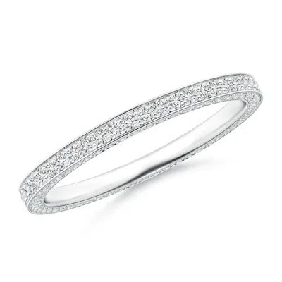 Angara Trio Pave Diamond Eternity Wedding Ring In Metallic