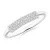 Angara Triple Row Diamond Dome Wedding Ring In Platinum/g