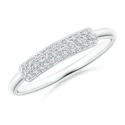 Angara Triple Row Diamond Dome Wedding Ring In Metallic