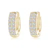 Angara Twin-row Diamond Hoop Earrings In Yellow Gold/h