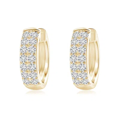 Angara Twin-row Diamond Hoop Earrings In Gold
