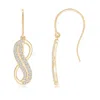 Angara Twin-row Diamond Infinity Dangle Earrings In Yellow Gold/h