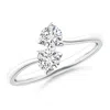 Angara Twist 2 Stone Diamond Promise Ring