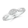 Angara Two Stone Diamond Infinity Twist Engagement Ring In Platinum/h