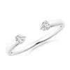 Angara Two-stone Diamond Open Ring In White Gold/g