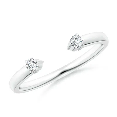 Angara Two-stone Diamond Open Ring In White