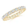 Angara U Pave-set Diamond Eternity Wedding Ring In Yellow Gold/g