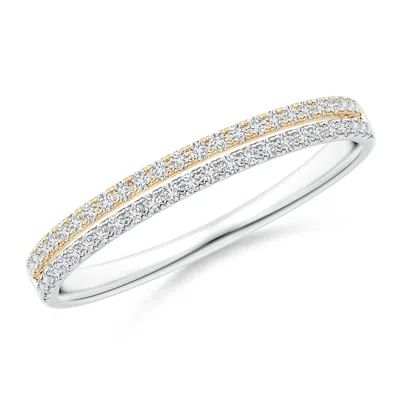 Angara U-pave Set Diamond Wedding Ring In Metallic