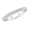 Angara U Prong Diamond Half Eternity Wedding Ring In White Gold/h
