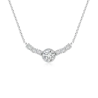 Angara Vintage Inspired Diamond Curved Bar Pendant In Metallic