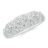 Angara Vintage Inspired Diamond Floral Anniversary Ring In White Gold/h