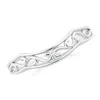Angara Vintage Style Diamond Curved Wedding Band With Filigree In White Gold