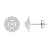 Angara Vintage Style Pave-set Diamond Studs In White Gold/g