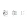 Angara Vintage Style Round Diamond Solitaire Stud Earrings In Platinum/h