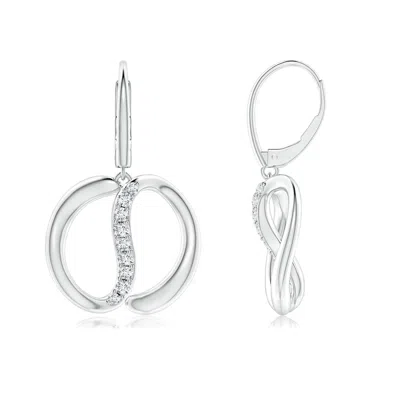 Angara Yin-yang Diamond Shangri-la Dangle Earrings In Metallic